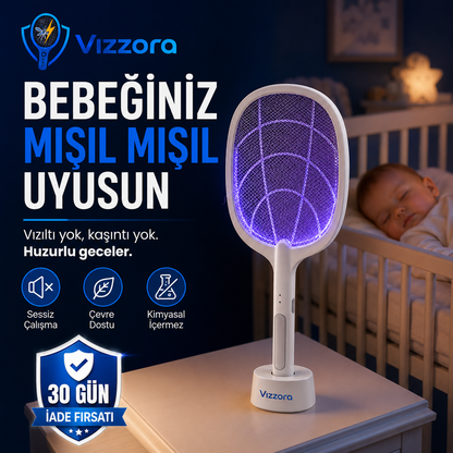 Vızzora® Elektrikli Sinek Öldürücü Raket